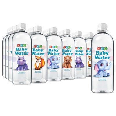 Premium Distilled Water for Babies - Healthy Purified 16.9 oz Bottles - Formu...