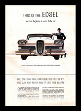 Vintage 1957 1958 Edsel 4-page Dealership Sales Brochure Print Ad Ford Motor Co Vintage 1957 1958 Edsel 4-page Dealership Sales Brochure Print Ad Ford Motor Co