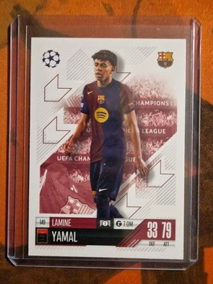Carte Sportive Topps Match Attax 2024-2025 - Lamine Yamal - FC Barcelona - Édition Limitée Blue Diamond