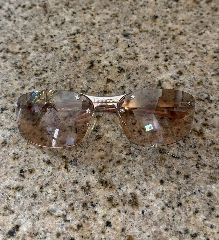 Y2K Christian Dior Frameless Silver Star Sunglasses Dior Pop/n