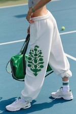 Free People FP Movement All Star Embroidered Trouser Pants Jogger M 287632