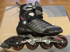 Zetrablade Women's Rollerblade Size 9 Black/Cherry with Pad Set and Carrying Bag