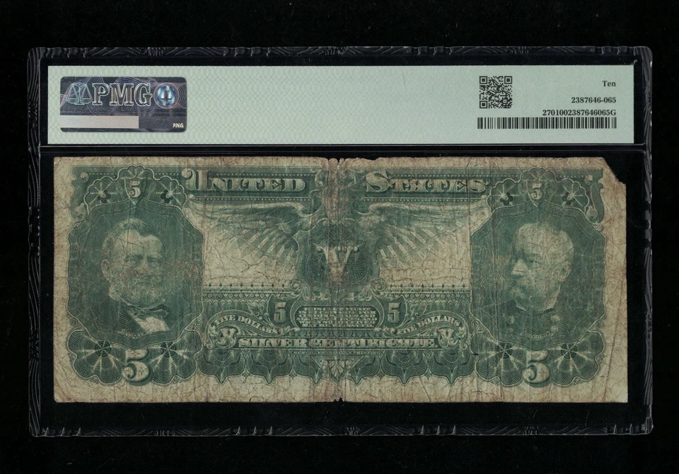 SC 1896 $5 Fr.270 Silver Certificate Educational PMG 10 (964) - Image 3 of 4