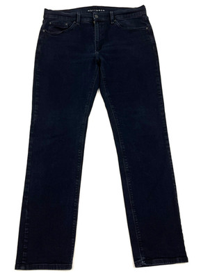 Mott & Bow Jeans Men 34 x 30 Slim Fit Dark Indigo Blue Denim Casual Stretch Prep