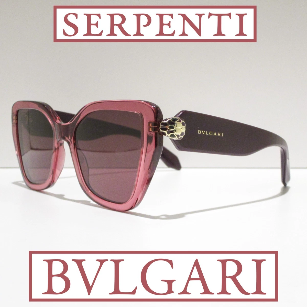 BVLGARI バーガンディ キャットアイ サングラス Bvlgari Red Square Sunglasses for Women for sale | eBay