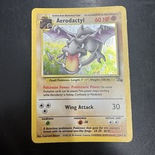 Pokémon Aerodactyl 1/62 Fossil Holo Rare Unlimited English 1999 60 HP