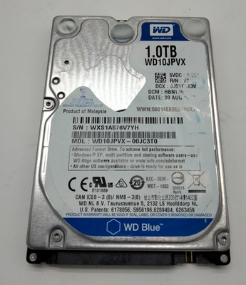 Western Digital WD Blue WD10JPVX 1TB 2.5'' SATA III Laptop HD WD10JPVX-00JC3T0
