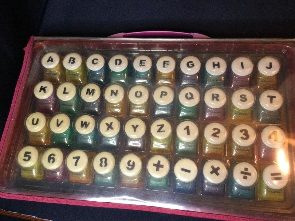 Cutting Edge Scrapbooking Paper Punch Set, 40 Capital Letter/Numbers w/Case - Image 2 of 4