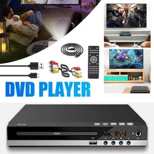 2025 1080 HD 4K DVD Player All Region Free DVD CD Disc Player AV Output USB US