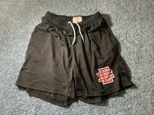 EE Eric Emanuel Black Mesh Shorts w/ Elastic Waistband and Logo Size M