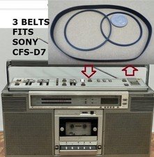 3 PCS BELT KIT FITS SONY JAMBOX CFS-D7 3-NEW-BELTS NICE 