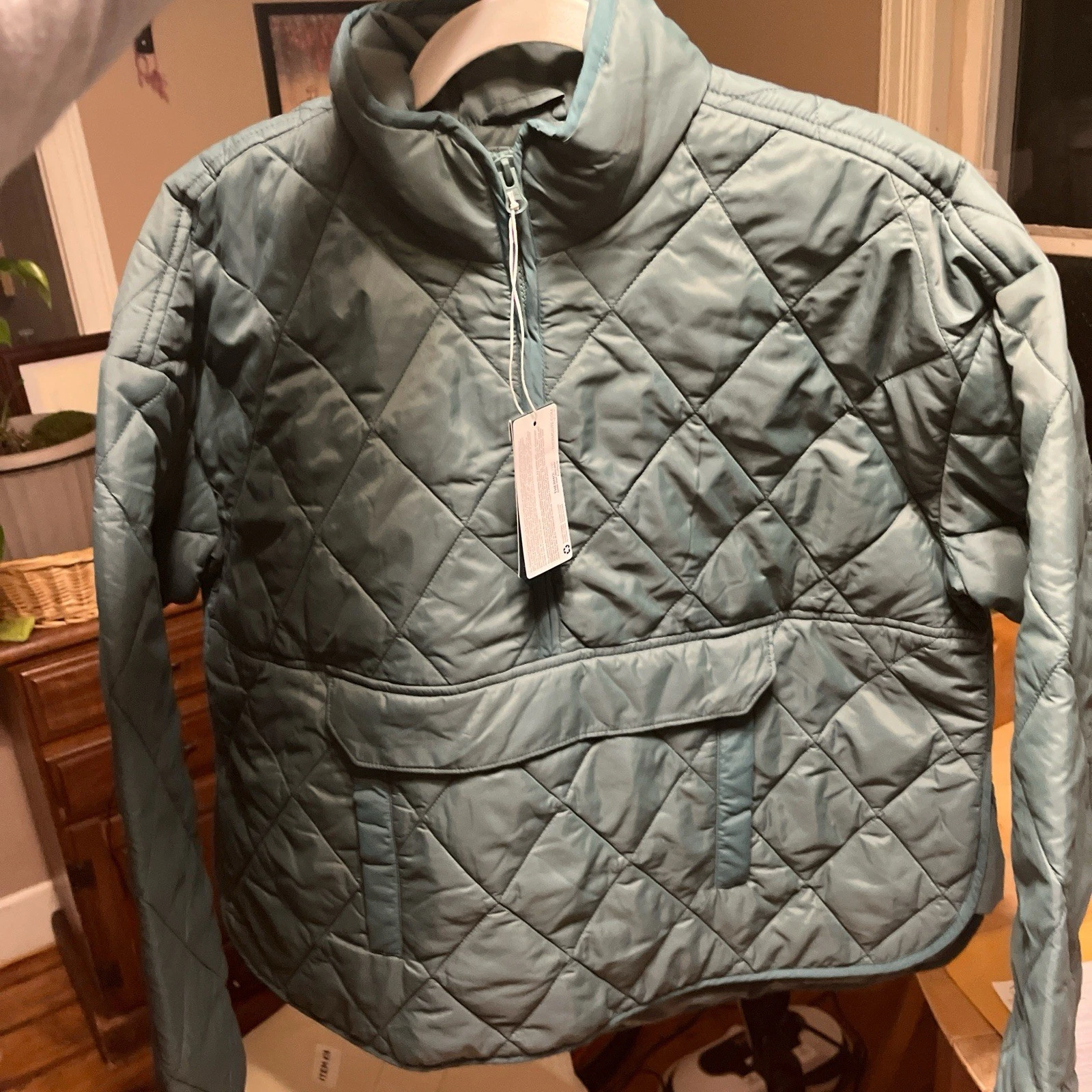 Alpine Design Men's Green Quilted Anorak Insulated Jacket