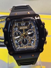 Invicta Activa  X Men's Watch w/ Skeleton Dial-44.3mm Black w/ Black & Gold Dial