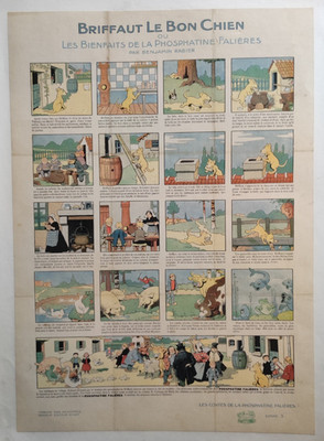 Original altes Poster La Phosphatine Lyrique Briffaut le bon chien /RS398