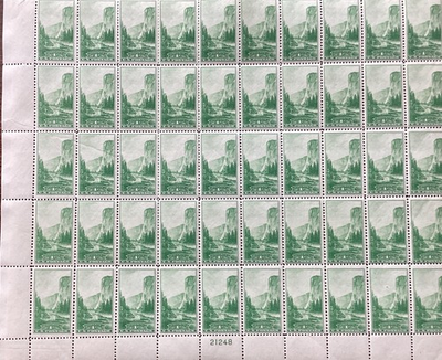 #ad Full Sheet One Cent Farley National Park Yosemite Stamp SC# 740 MNH $22.00
