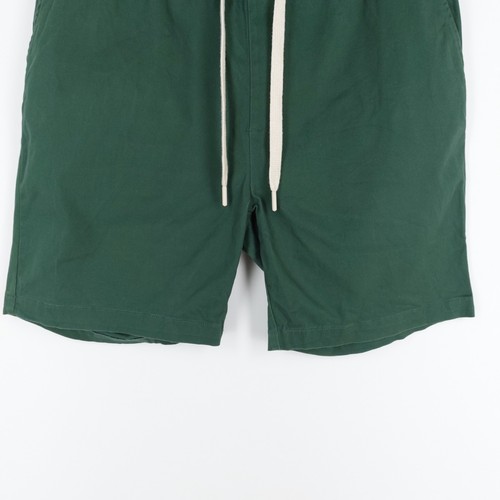 Pantaloncini chino uomo folk taglia grande verde cotone elasticizzato coulisse tasche - Foto 3 di 8