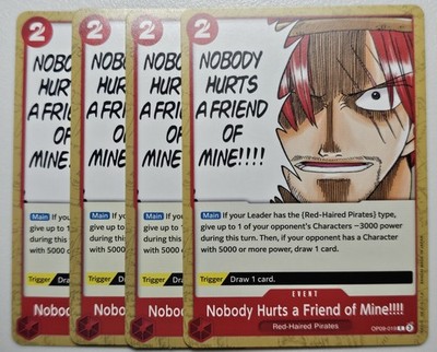 Nobody Hurts a Friend of Mine! OP09-019 x4 Playset Emperors in the New World