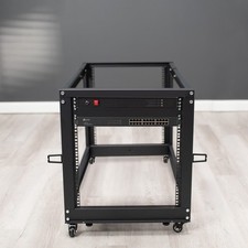 Vivo 12u Open Frame Adjustable Server Rack 4 Post Mobile Data Holder