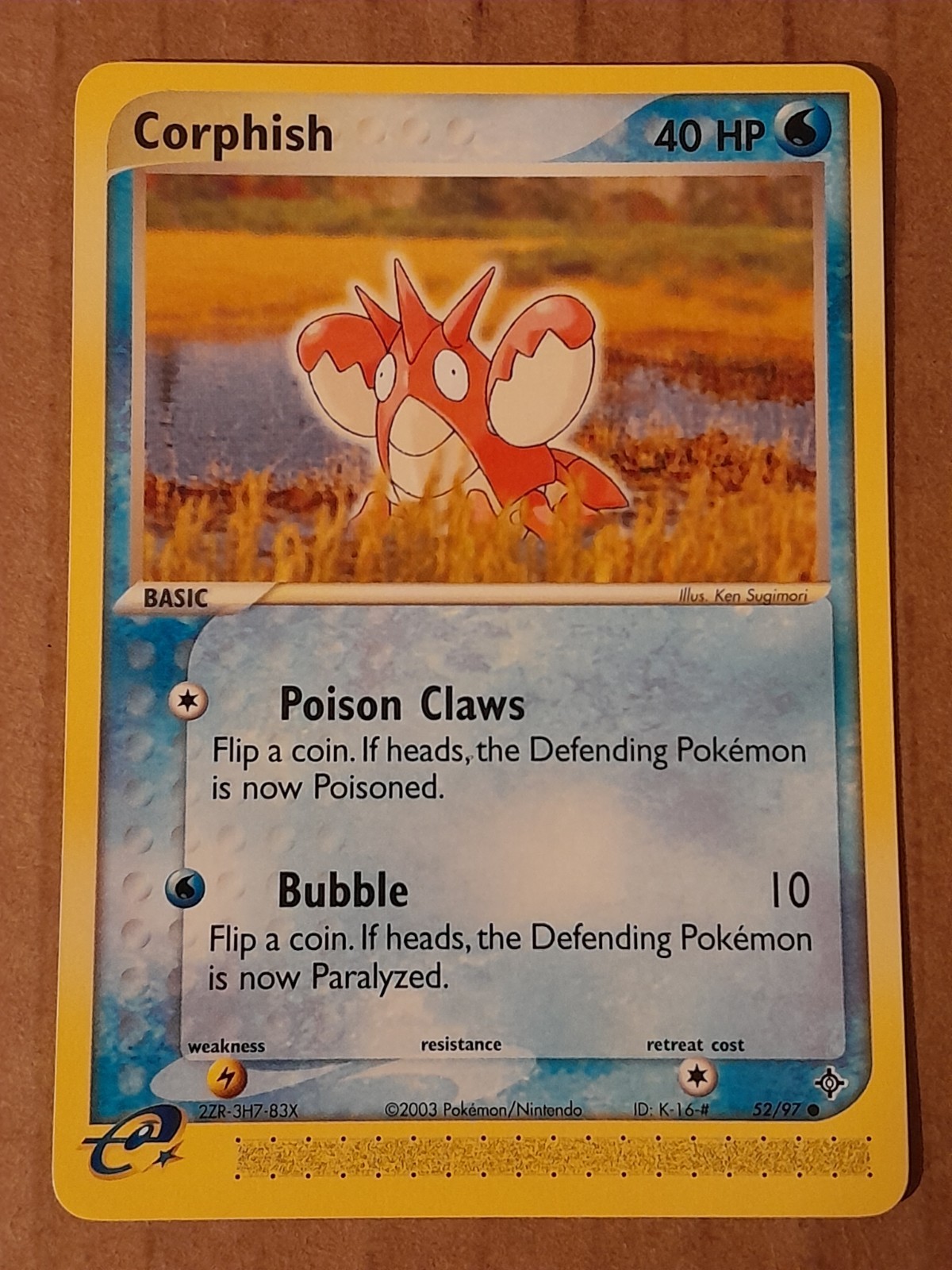 Pokemon Corphish 52/97 Ex Dragon NM-Mint See Pictures