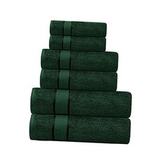 Luxury 6 Piece Towel Set Forest Green PLATINUM COLLECTION - 100 COTTON TOWELS