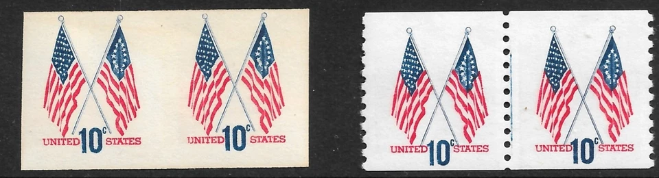US Stamp #1519 10c. Flags Imperforate Error MNH - Image 2 of 2