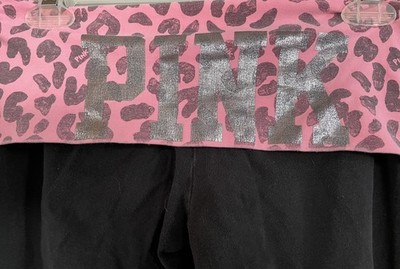 Vintage Y2K Victoria Secret PINK Foldover Flare Yoga Leggings pink