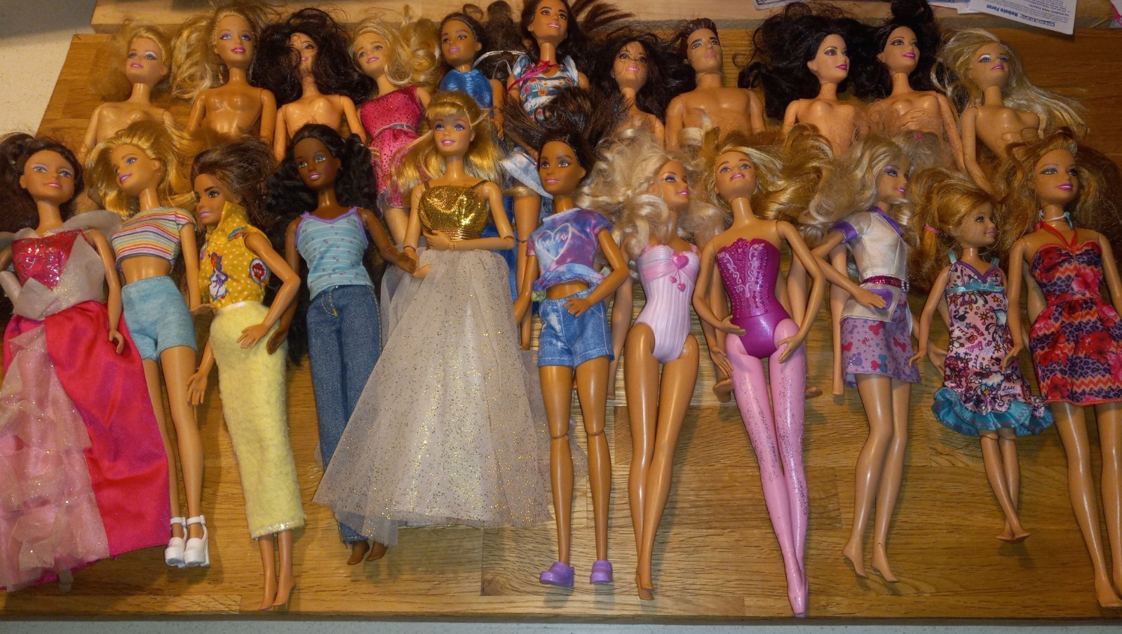 22 Barbie Doll Lot w/ Clothes and Accessories Mattel Mixed Lot