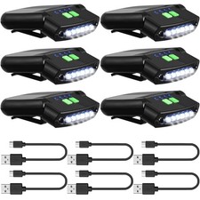 Ultra Bright LED Clip-On Cap Light - USB Rechargeable, Waterproof Hat Flashlight
