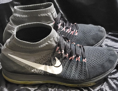 Nike Zoom All Out Flyknit 844134-002 Black Gray Running Sneakers