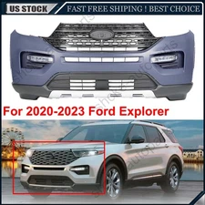 New Front Bumper Cover Kit with Lights For 2020 2021 2022 2023 Ford Explorer