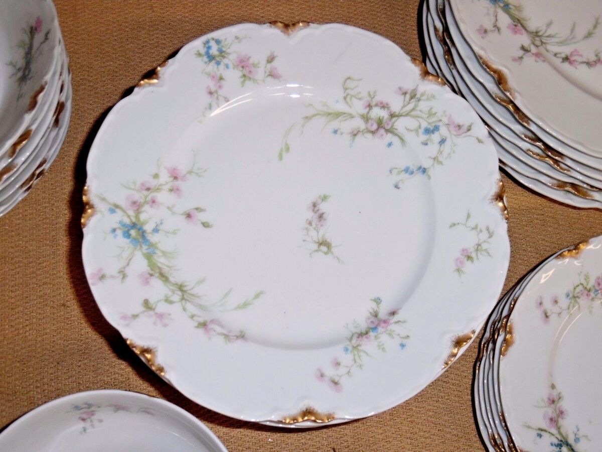 Haviland & Co. Limoges France Scalloped Floral Dinner Set Haviland & Co. Limoges France Scalloped Floral Dinner Set