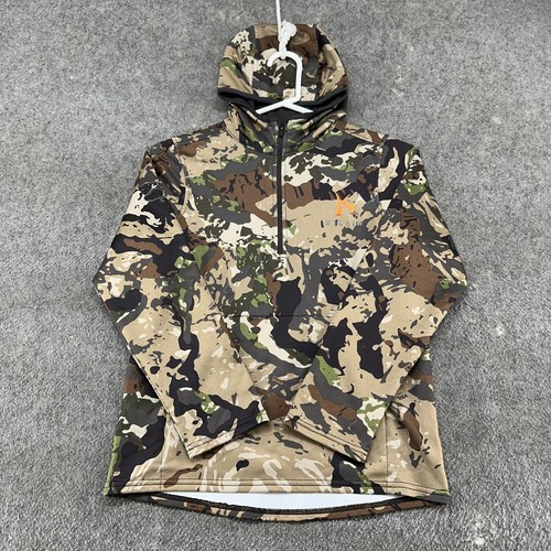 Killik Hoodie Boys M/L? Brown Green Camo 1/4 Zip Lightweight Hunting Polyester