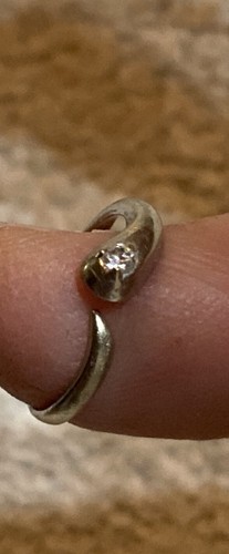 (4) Vintage Sterling Silver Rings & 1 -14kt White Gold Ring With Diamond S/S Pin - Picture 12 of 12