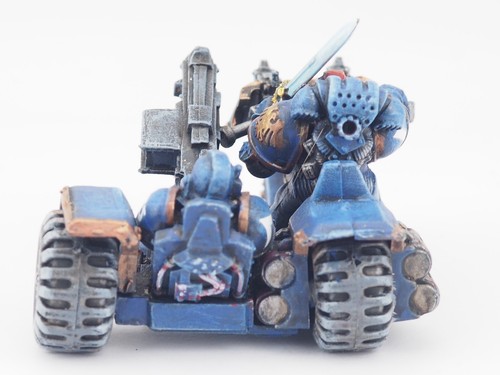 GW 40K SPACE MARINE ULTRAMARINES ATTACK BIKE. METAL. PAINTED. GREEN 327 - Picture 5 of 5