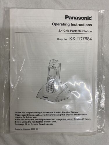 Panasonic KX-TD7684 2.4Ghz Portable Cordless Telephone *USED in original box* - Picture 2 of 5