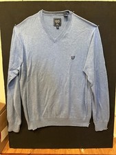 Chaps EST 1978 Mens Light Blue Pullover Sweater w Emblem XXL EUC