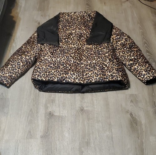 Kate Spade Leopard-Print Button-Front Central Puffer XXL NWOT - Picture 9 of 10