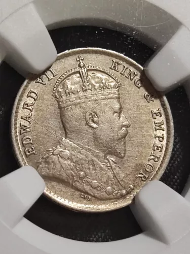 Straits Settlements 1903  5 Cents  NGC AU Details