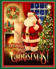 Oasis Fabrics - Noel Santa Quilting And Crafting Fabric Panel