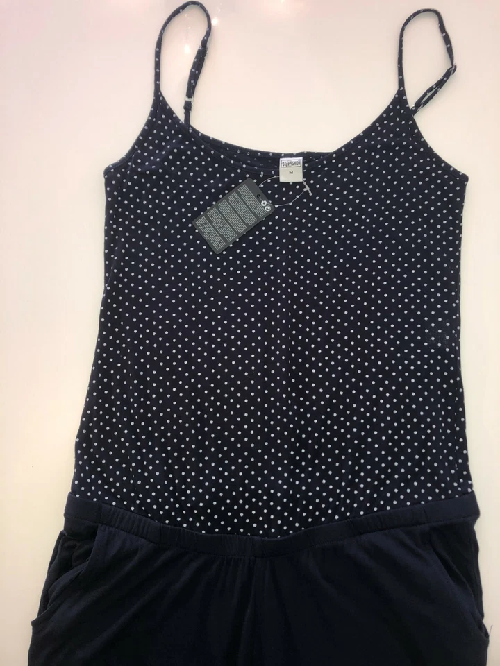 Damen Jumpsuit Overall Blau Weiss Gepunktet Größe M, Up2Fashion, NEU + Geschenke - Bild 3 von 4