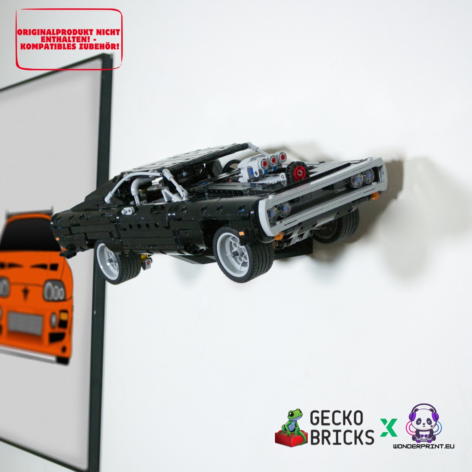Wandhalterung Halter Halterung passend für LEGO Technic Doms Dodge Charger 42111