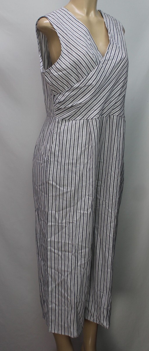 Mello Day Nordstrom Rack Women's Jumpsuit Stripes Sleeveless Gray