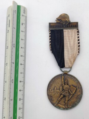 MEDAILLE ARMEEWETTBEWERB SCHIESS 1957 STAYER SCHWEIZ HUGUENIN LE LOCLE