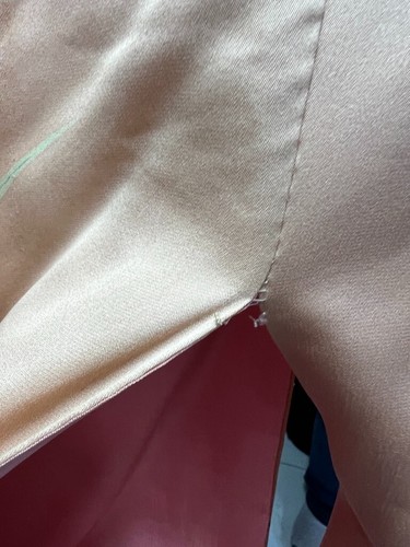Japanese Kimono Robe Vintage Silk Peach Floral Light Staining - 第 13/18 張圖片