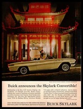 1962 Buick Skylark Convertible Chinese Pagoda Style Building Restaurant Print Ad