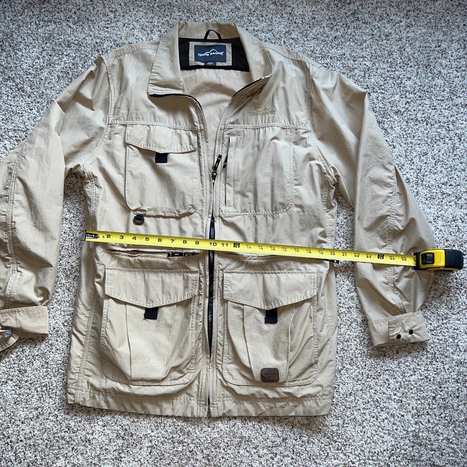 Utility Jacket Chore Barn Fishing Gorpcore Water Proof Hiking Large Zip Pockets