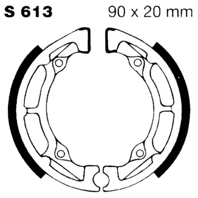MÂCHOIRES DE FREIN MOTO POUR S613 EBC SUZUKI LT 50 86>02 JR 78>07 KAWASAKI KD... - Photo 1/4
