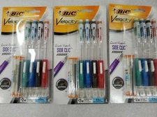 Lot of 3 packs of 4. BIC Velocity Side Clic Mechanical Pencil,#2, 0.5mm 43200