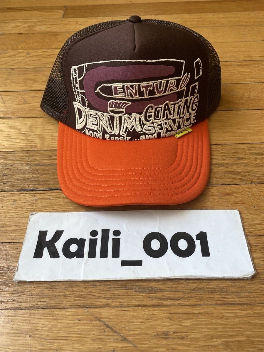 KAPITAL CENTURY DENIM CAP 希少 Kapital Century Denim Coating Service Trucker Cap Brown Orange