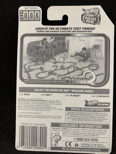 2000 Hot Wheels #006 Track T Hot Rod Magazine #2 of 4 Yellow Unopened Sawblades - Picture 5 of 5